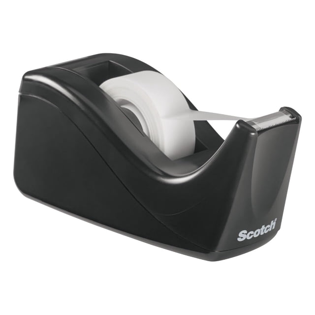 Dispensador de cinta adhesiva Scotch de escritorio negro bicolor C60-BK