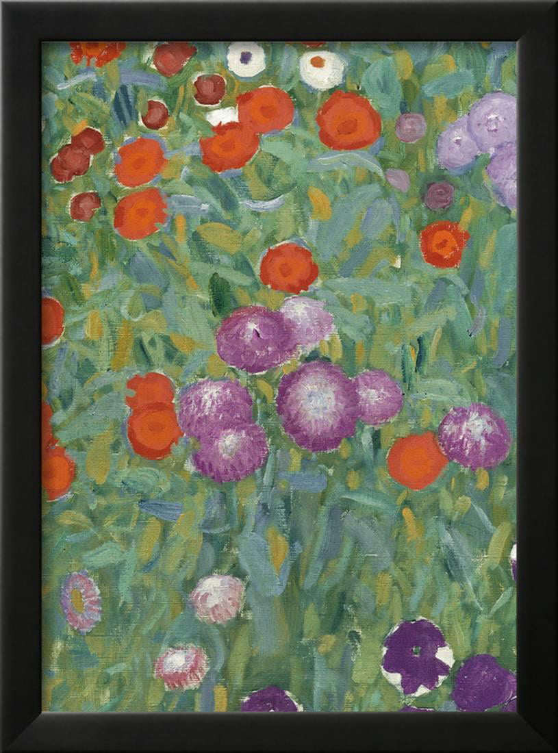 flower garden, 1905-07 (detail) framed print wall art by gustav klimt