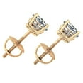 thumbnail image 3 of Pompeii Certified 2Ct TW Diamond Studs Screw Back 14k Yellow Gold Lab Grown (GH,SI), 3 of 8