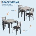 thumbnail image 4 of GloryStar Dining Table Set for 2, Dining Table with 2 Upholstered Chairs, Wood 3-Piece Kitchen Dining Room Table Set with Corner Protector for Small Space, Kitchen, Apartment, 4 of 7