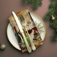 thumbnail image 3 of Bahomeck Napkins Set Of 4 Reusable Washable Square Fabric Dining Table Napkins Weddings Party Dinner Decor,18*18 Inch,Vintage Musical Notes And Wine Bottles, 3 of 3