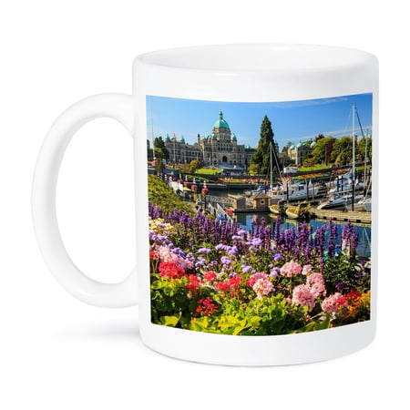 3dRose, Inner Harbour, Parliament Buildings, Victoria, BC, Canada, 15oz Mug