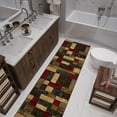 thumbnail image 6 of Ottomanson Boxes Hallway Runner Rug 2'7" x 9'6" - Non Slip Low Pile Carpet, Multicolor, 6 of 13