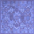 thumbnail image 1 of Ahgly Company Indoor Square Southwestern Blue Country Area Rugs, 4' Square, 1 of 4