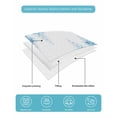 thumbnail image 5 of Quilts Full Size Bedding Set, Teal Blue Wisteria Lightweight Quilted Comforter, Sprinng Summer Pastoral Botanical Soft Reversible Bedspread Coverlet with Pillow Covers for All Season, 78" x 90", 5 of 7