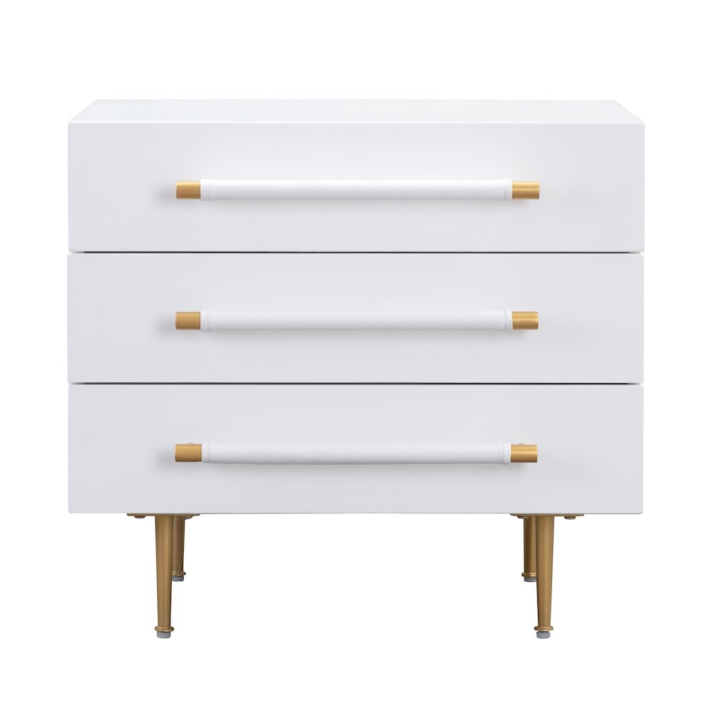 TOV Furniture Trident White Nightstand