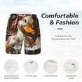 thumbnail image 6 of Picia Cartoon Scottish Duck pattern Mens Swim Trunks with Compression Liner Stretch Beach Shorts Quick Dry with Zipper Pockets No-Chafing Board Shorts-3X-Large, 6 of 9