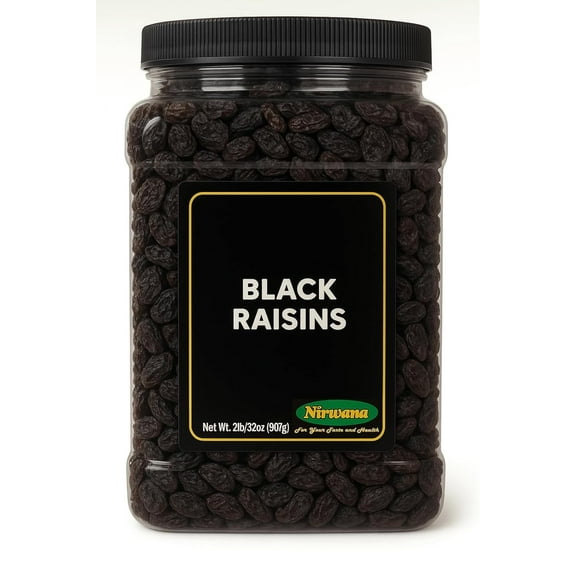Black Raisins – Naturally Dried Whole Fruit Snack for Lunch Bags, Snack Packs & Trail Mix – Perfect for EBT Eligible Food Items, Kids Snacks & On-the-Go Cravings – 2lb