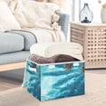 thumbnail image 5 of Foldable Fabric Storage Bin With Handle Collapsible Basket Box Storage With Lid Organizer A Swmming Pool, 5 of 7