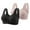 Black, variant on Bras for Women Plus Size Front Closure Full Coverage No Underwire Bras for Seniors Comfort Wireless Front Close Push up Bras with Back Support Lace Sleeping Everyday Bras
