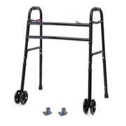 AireMed Bariatric Walker with 5" Wheels  Folding Walker Skis Glides Included - Extra Wide 600 lb Capacity - Adjustable Height