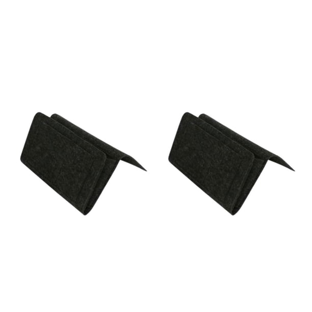 Monstrate Bolsa de almacenamiento para colgar junto a la cama, bolsas de fieltro nórdico, accesorio de limpieza para saco de Caddy para Gris oscuro Pequeño 2piezas