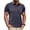 Navy, variant on Yifymode Men's Classic Fit Short Sleeve Polo Shirt, Button-Down Collar Soft Fabric with Chest Pocket Casual Style Army Green L