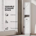 thumbnail image 3 of 69" H Tall Bathroom Storage Cabinet with 2 Barn Doors and 1 Drawer, Narrow Storage Unit, Adjustable Shelves,Floor Cabinet for Bathroom, Living Room, 3 of 6
