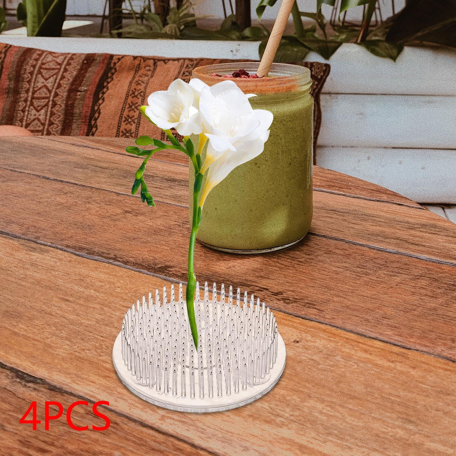 perfeclan 4 Pieces Flower Frog Flower Arranger Plastic Easy to Use Floral Arrangement Pin Holder for Floral Design Gardening DIY Crafts