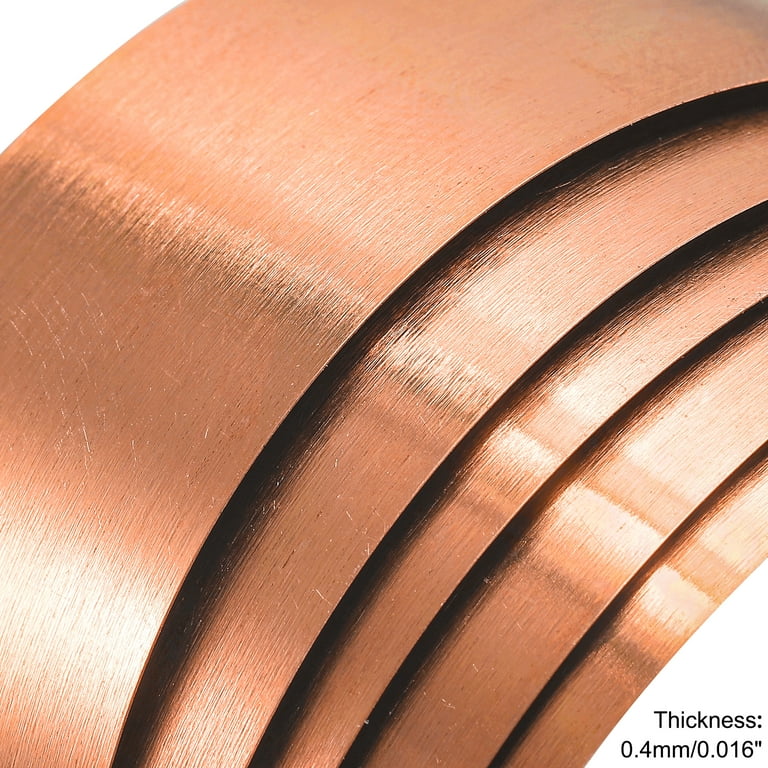 Uxcell Copper Sheet Roll, Metal Foil Plate 1000mm x 15mm x 0.4mm, 1 Pack, Size: 1000 x 15 x 0.4mm, Bronze