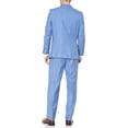 thumbnail image 7 of Adam Baker by Needle & Stitch 12965 Mens 3-Piece Peak Lapel Modern Fit Suit - Blue - 56 Regular, 7 of 7