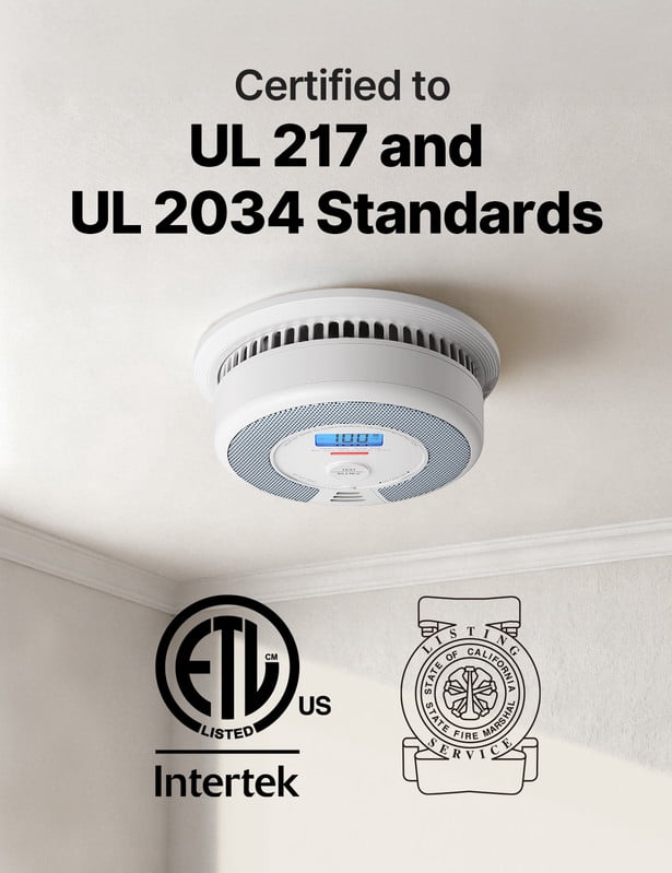 X-Sense Smoke and Carbon Monoxide Alarm Combo, 10-Year Battery