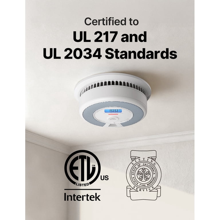 X-Sense Smoke and Carbon Monoxide Alarm Combo, 10-Year Battery