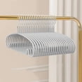 thumbnail image 1 of 10pcs Non-Slip Coated Metal Suit Coat Hanger Heavy Duty Clothes Hangers Metal Shirt Jacket Hanger with Round Notches for Dress, 1 of 6