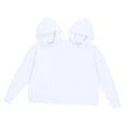 thumbnail image 2 of TISHITA Sweat à Capuche Couple Surdimensionné Mode Intime Assorti Blanc, 2 of 5