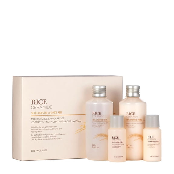 Set de cuidado de la piel THEFACESHOP Hidratante rico en ceramida de arroz