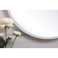 thumbnail image 3 of Elégant Décor MR4818WH 18 in. Cadre en Métal Miroir Rond&44; Blanc, 3 of 4