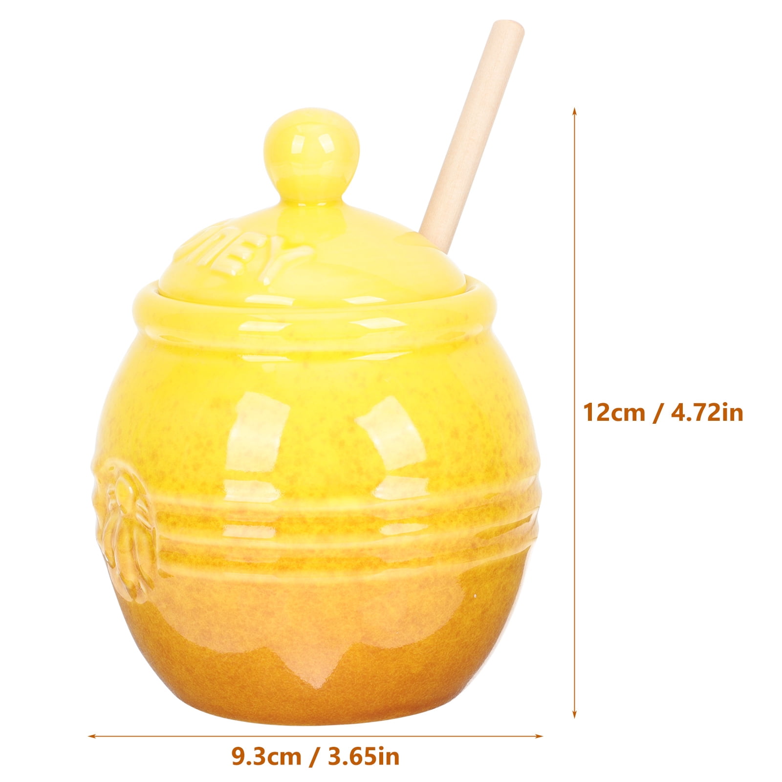 MLINS  Home Syrup Jar Storage Honey Jars with Dipper Container Lid