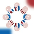 thumbnail image 6 of JROCHE 1Set Press on Nail Independence Day Artificial Glues on Nail Square False Nail, 6 of 8