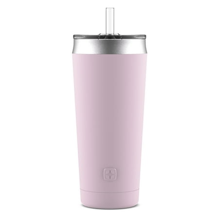 Ello Beacon Vacuum Insulated Stainless Steel Tumbler, Cashmere Pink, 24 oz.