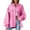 Hot Pink, variant on Denim Jacket for Women Clearance Women's Lapel Large Pocket Puffed Sleeve Wash Solid Color Medium Length Denim Jacket Going Out Tops for Women 2023 Trendy Orange Xxl