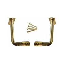 2" Projection OUTSIDE MOUNT Brass EXTENSION BRACKETS for 3/8" Rodding (1-Pair)