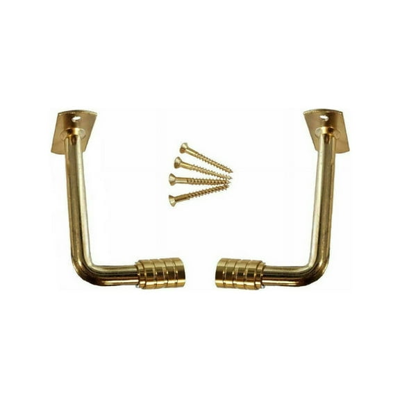 2" Projection OUTSIDE MOUNT Brass EXTENSION BRACKETS for 3/8" Rodding (1-Pair)
