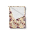 thumbnail image 2 of Magnolia Soft Flannel Fleece Throw Blanket, Illustration of Magnolia Flowers Sketch Lines Nature Pattern, Cozy Plush for Indoor and Outdoor Use, 50" x 70", Pale Orange Beige, by Ambesonne, 2 of 5