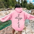 thumbnail image 4 of Hoodies for Women Letter Print Hoodies Long Sleeved Hoodie With Pockets Lightweight Long Sweatshirts Womens Zippe Sweatshirts Customized Sweaters Women Zip Sweatshirt Hoodie Ladies Pink 2XL, 4 of 4