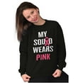 thumbnail image 3 of Breast Cancer BCA My Squad Wears Pink Women Crewneck Sweatshirt Brisco Brands S, 3 of 6
