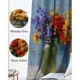 thumbnail image 3 of Spring Flowers Kitchen Curtains Rustic Botanical Vases Floral Oil Painting Cafe Short Curtains for Bathroom Blackout Window Curtain Small Window Treatment Drapes for Bedroom Living Room 27.5"x39"x2, 3 of 9