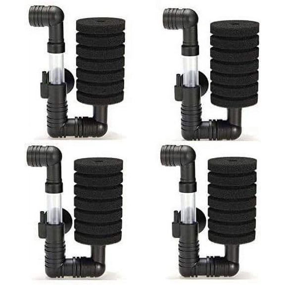 AQUAPAPA 4x Bio Sponge Filter for Betta Fry Aquarium Fish Tank Up to 15 Gal Each