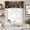 Red Orange Gray, variant on Country Forest Farmhouse Short Window Curtain Valances, Fall Farmhouse Trees Cabin Nature Scenery Rod Pocket Kitchen Valances for Living Room Bedroom Bathroom Cafe 54" x 18"