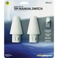 thumbnail image 2 of Amertac NL-TIPI-F2 Tipi Series Night Light, 120 V, 0.3 W, LED Lamp, Warm White Light, 1 Lumens, 3000 K Color Temp Pair, 2 of 2
