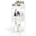 thumbnail image 2 of Costway Makeup Organizer Cart with 2 Storage Drawers & Lockable Wheels for Perfume, White, 2 of 10