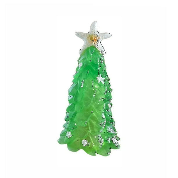 Árbol de Navidad de resina de cristal Decoración verde Adornos de temporada