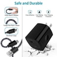 thumbnail image 5 of Fast Charger USB Wall Charger Type C Charger with 6FT Type C Cable Fast Charging Android Charger, USB C Charging Cable USB Cables for Samsung Galaxy, Android, Black, 5 of 8