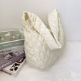 thumbnail image 6 of Uirti Women's Quilted Shoulder Bag Padded Tote Large Capacity Hobo Wallet Lightweight Down Filled Tote (White), 6 of 8