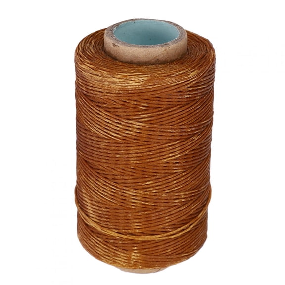 Professional 150D Waxed Thread Flat Sewing Stitching Cord for DIY Leather Craft and Hand Sewing, Coffee, 820 ft / 250 m