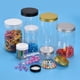 thumbnail image 5 of Transparente Plástico Frascos con Blanca Tapa - 4Uds 5oz/150ml Almacenamiento Recipientes Juego 70mm Diámetro Reutilizables Macetas para Cocina Organizador Unique Bargains conjuntos de contenedores de almacenamiento de alimentos, 5 of 5