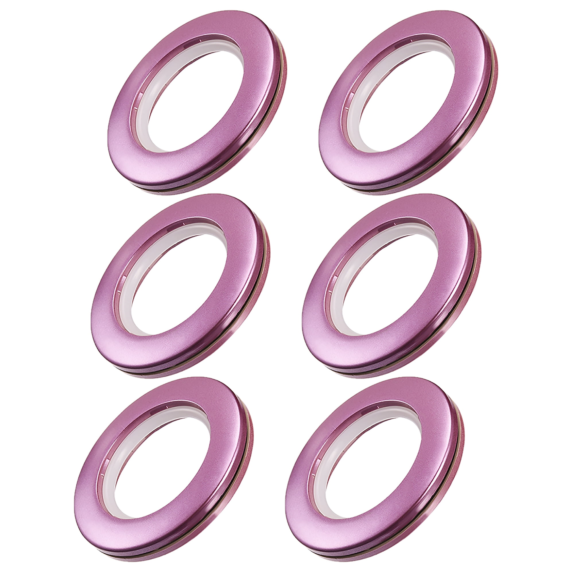 Curtain Grommets Plastic 1.5 Inch Inner Dia Purple 6 Pcs