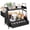 Black Drawers, variant on NTGFU 2 Tier Coffee Bar Accessories Station, Wood Kitchen Countertop Organizer with Drawer and Hooks, Pod Holder for Bar Decor, Syrup Snack Storage - White Drawers