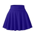 thumbnail image 4 of Women's Anti-Glare Pleated Mini Skirt - Solid Color, Elastic Waist, Casual Short Skirt for Summer, Sizes M-XXXL, 4 of 5