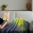 thumbnail image 3 of Alaska Soft Flannel Fleece Blanket, Aurora Borealis over the Snow Covered Forest in the Northwest America Alaskan Winter, Cozy Plush for Indoor and Outdoor Use, 50" x 70", Multicolor, by Ambesonne, 3 of 5